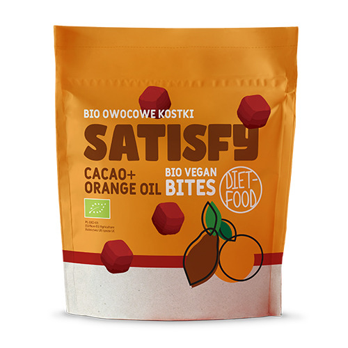 Cuburi de fructe BIO - cacao și portocale